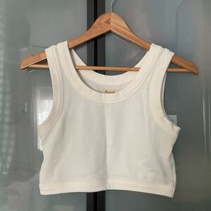 NEW Madewell crewneck cropped tank top S